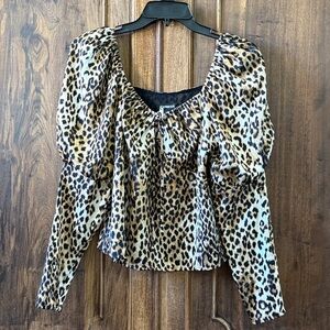 Leopard Print Express Long Sleeve Top